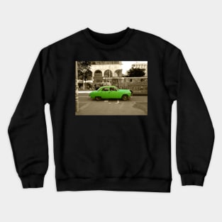 Uruguayan old green car Crewneck Sweatshirt